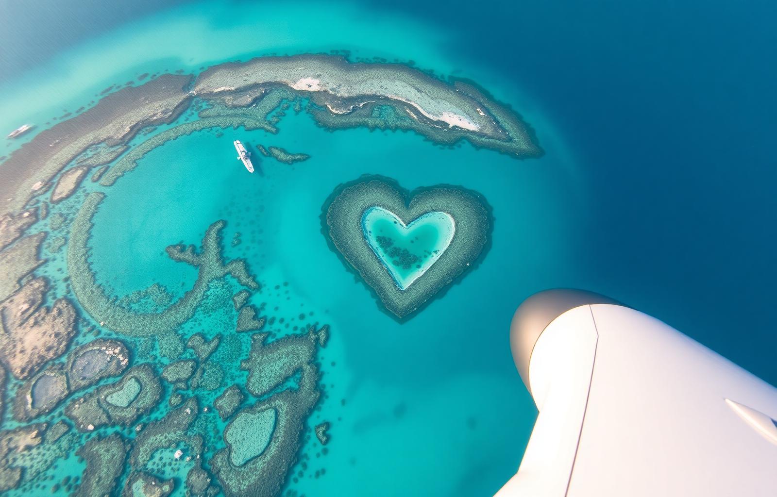 Scenic Flights over Heart Reef in Airlie Beach, Whitsundays